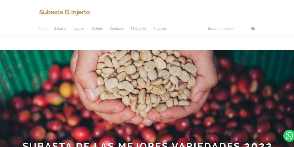 El Injerto Farm Auction website preview